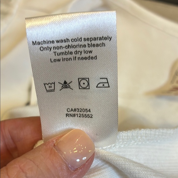 Dolan White Fitted Sweater with Eyelet Short Sleeve Blouse NWOT - Picture 8 of 10